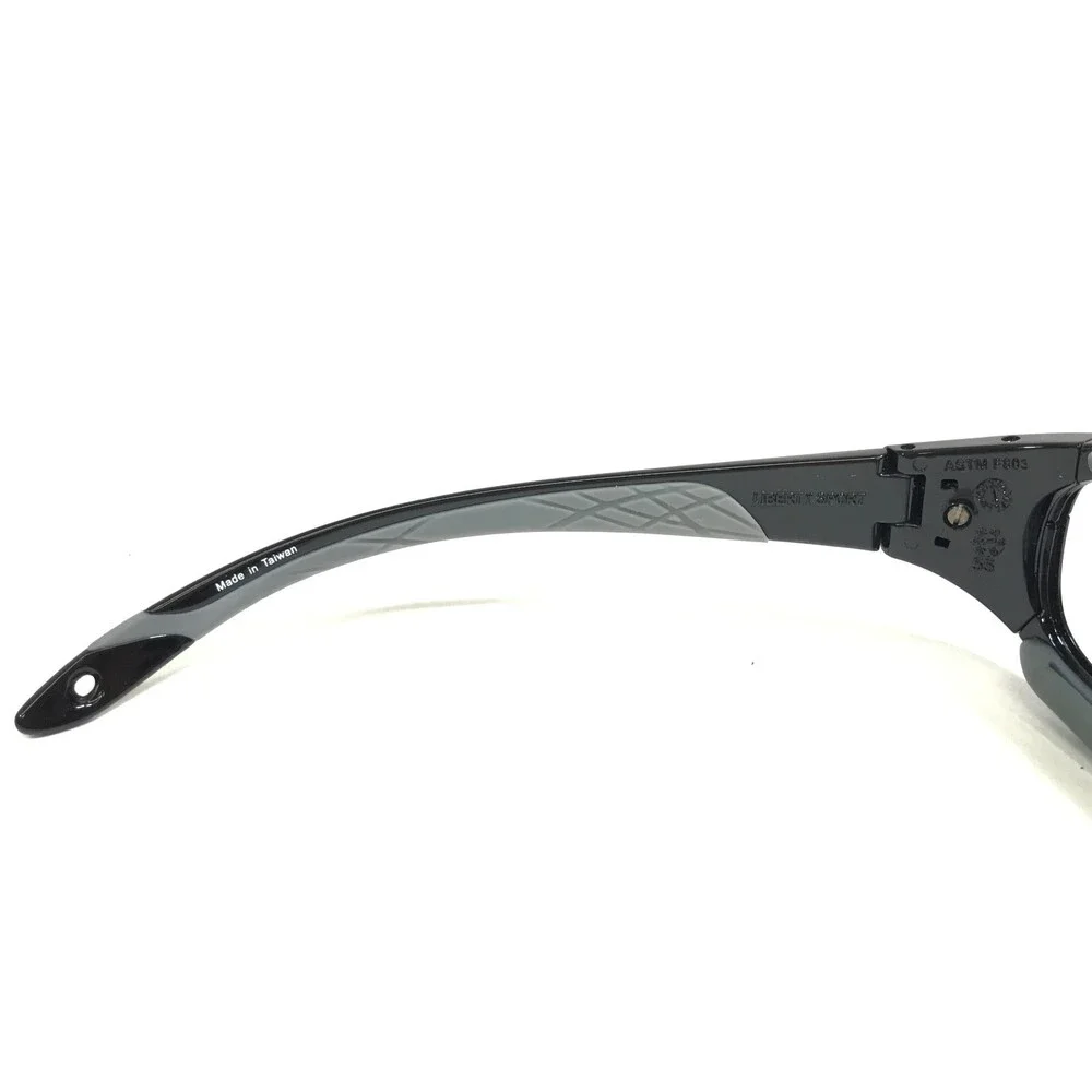 Rec Specs Athletic Goggles Frames SLAM XL 210 Shiny Black Gray Wrap 55-19-135